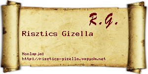 Risztics Gizella névjegykártya